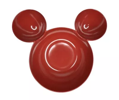 Zak! Designs Mickey Mouse Head/Ears 2 Black 1 Red Melamine Chip & Dip Bowls • $29.99