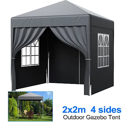 2mx2m Pop Up Gazebo Garden Marquee Awning Beach Party Camping Tent With Canopy • £67.99