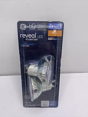 GE Reveal HD+ LED GU10 Floodlights TWIN  50W 280 Lumen Dimmable 120 Volts New • $14.50