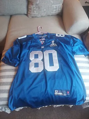 Vintage Reebok New York Giants NFL Jersey Blue #80 Victor Cruz Adult Size 52 • $50