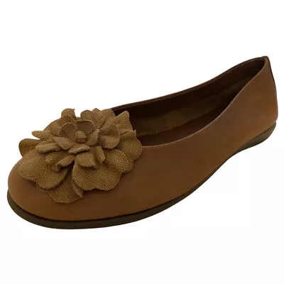 £39.99 • Buy The Flexx Ballerina Pumps Tan Women’s Leather Flat Slip On Shoes UK 5.5 NEW