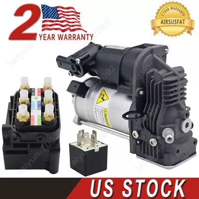 For Mercedes GL ML Class W164 GL450 Air Suspension Compressor+Valve Block+Relay • $197.59