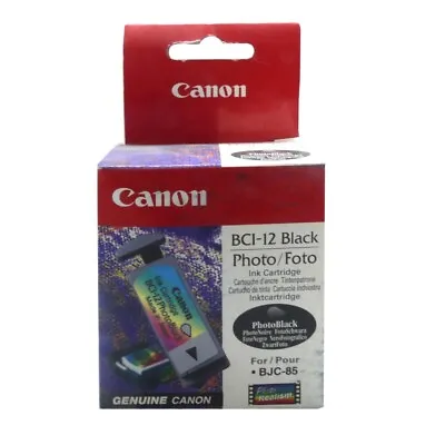 Original Canon Ink Cartridge BCI-12 Photo Black For Bjc 55 85 • £11.14