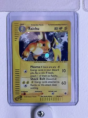 PL (Holo) Pokemon RAICHU Card EXPEDITION Base Set 25/165 E-Reader Rare PLAYED • $60