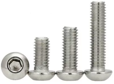 M2/M2.5/M3/M4/M5 Stainless Steel Allen Hex Socket Button Head Bolts And Nuts #C3 • $2.50