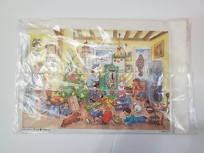 Vintage Christmas Advent Calendar Glitter Family Together 1970s West Germany • $14.95