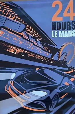 24 Hours Of Le Mans Aston Martin Racing Motorsport Poster Adam Turner Serra 2017 • $45