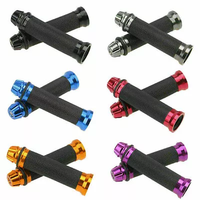 Universal 7/8  Motorcycle Handle Bar Rubber Gel Hand Grips Bar End Cap Plug • $14.59