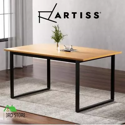 RETURNs Artiss Dining Table 6 Seater Kitchen Cafe Rectangular Wooden Table 150CM • $153