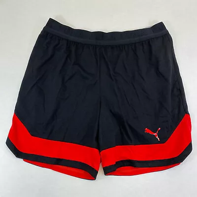 $17.26 • Buy Puma Shorts Mens Large Black Red Drycell Activewear Running Comfort Casual