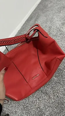 Red Leather Calvin Klein Bag • £28