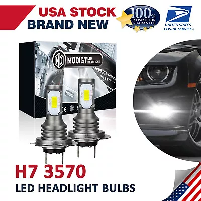 2Pcs 80W H7 LED Headlight Kit Bulbs Fog Bulb 6000K White For Volvo S40 S70 S80 • $12.37