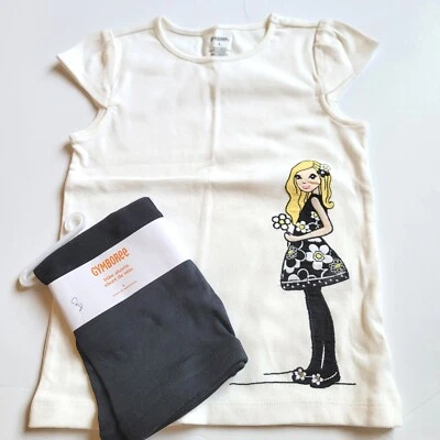 $18 • Buy Gymboree Girls 6 Bee Chic Diva Girl Daisy Tee Shirt Biker Shorts Set NWT Bike