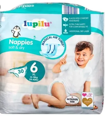 T Lupilu Size 6 Extra Large Nappies 30 Pack • £7.99