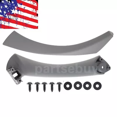 $17.83 • Buy Inner Outer Door Panel Handle Pull Trim Cover For BMW E90 328i Right Side Gray