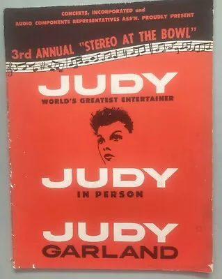  Stereo At The Bowl World's Greatest Entertainer Judy Garland Sep 1961 Hollywood • $29.97