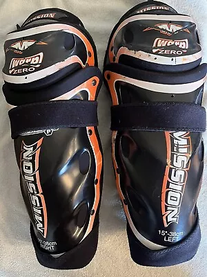 Mission Warp Zero Roller Hockey Shin Guards Pads Senior 15” • $30