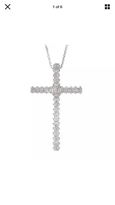 Stunning Mappin And Webb 18K Gold Necklace With 0.75 Carat Diamond Cross Pendant • £1500