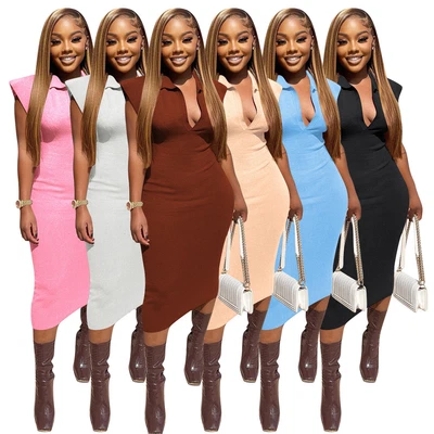 $23.08 • Buy New Stylish Women V Neck Sleeveless Solid Patchwork Bodycon Club Party Dress