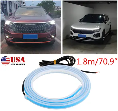 Car LED DRL Hood Light Engine Cover Light Strip Auto Daytime Running Light 180cm • $17.85