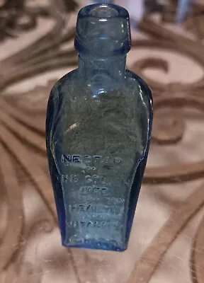 $8 • Buy Vintage Blue Glass Straubmuller's Elixir Tree Of Life Since 1880 Wheaton Bottle