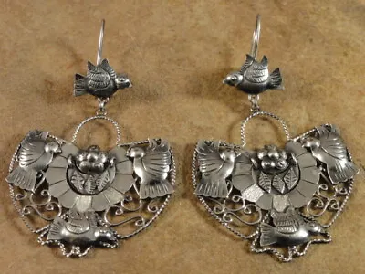 Beautiful Mexican Mexico Sterling Silver Frida Earrings • $149