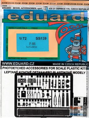 EDUSS139 1:72 Eduard Zoom PE - F-86 Sabre (FUJ Kit) • $9.39