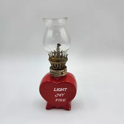 Vintage Heart Shaped Miniature Oil Lantern    Light My Fire   4 3/4  • $14.95