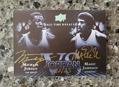 2013 Upper Deck All Time Greats Michael Jordan Magic Johnson Auto #d 20/23 On... • $6999.99