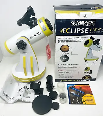 Meade Eclipse View 82 Solar Filter Telescope Tabletop Dobsonian Reflector • $169.99