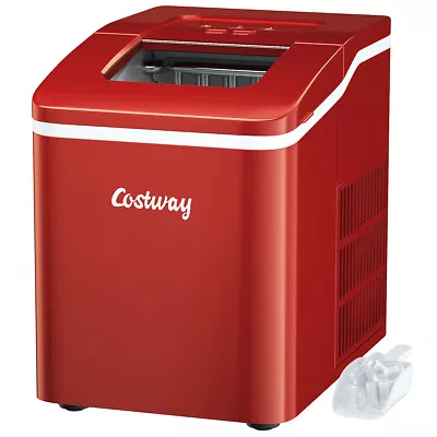 Portable Ice Maker Machine Countertop 26Lbs/24H Self-cleaning W/ Scoop Red • $119.99