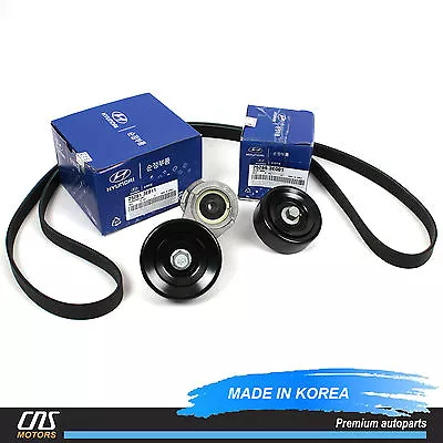 $134.65 • Buy GENUINE V-Belt & Tensioner Kit For 06-10 Hyundai Santa Fe Kia Optima Rondo 2.7L