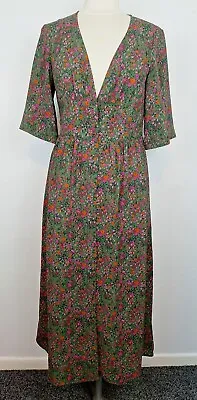 Vero Moda Maxi Long Tea Dress Tall Floral Print Retro Vintage Style Medium F • $18.66