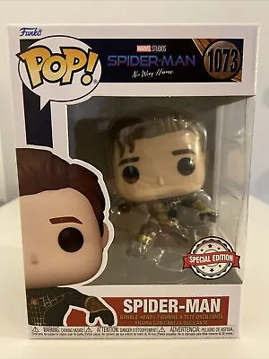 Funko POP Marvel #1073 Spiderman - No Way Home - Leaping - Black Suit • £10