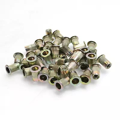 (100 Pack) 10-24 Nutsert Steel Flange Nutserts Rivet Nut Rivnut Threaded Insert • $8.89