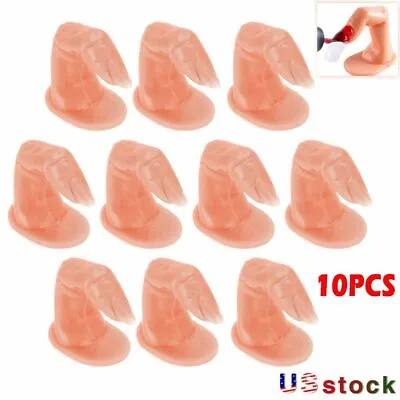 10X Practice Fake Finger Model For Hand Manicure Nail Art Acrylic Gel Training • $8.27