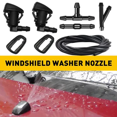 Windshield Wiper Washer Nozzle Spray Jet & Hose For 2005-16 Jeep Grand Cherokee • $10.99