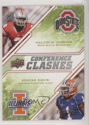 2009 Upper Deck Draft Edition Green /350 Malcolm Jenkins Vontae Davis Rookie RC • $1.39