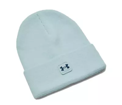 Under Armour Beanie Mens One Size Halftime Classic Fold Over Cuff Teal Blue • $21.99