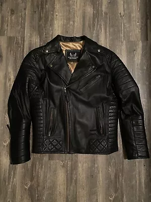 Independence Brothers The Statement Leather Cowhide Motorcycle Biker Jacket MED • $200