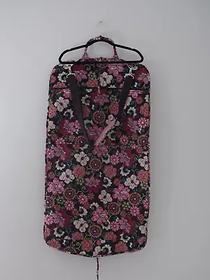 VERA BRADLEY Garment Bag Retired Mod Floral Pink Brown Multi Color Travel • $42.99