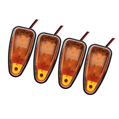 4x 12V Amber Motorcycle LED Flush Mount Turn Signals Indicators Blinker Light • $16.31