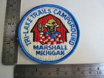 Vintage Tri-Lake Trails Campground Marshall Michgan Travel Related Patch BIS • $7.69