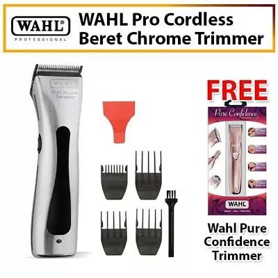 [BUY 1 FREE 1] WAHL Pro Lithium Series Cordless Beret Chrome Men Trimmer #8841 • $199