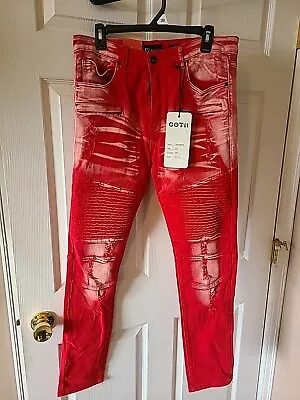 Waimea Men's Red Skinny Fit Distressed Jeans-Size 34 X 32 New • $33.99