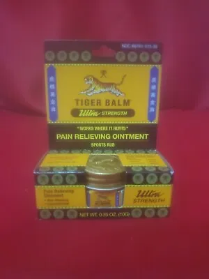 Tiger Balm Ultra Strength Sports Rub Pain Relieving Ointment .35 Oz  Exp. 01/26 • $5.95