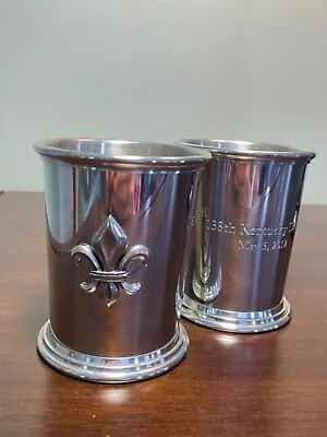 Vintage Salisbury Pewter Mint Julep Cups Engraved 138th Kentucky Derby Original • $75