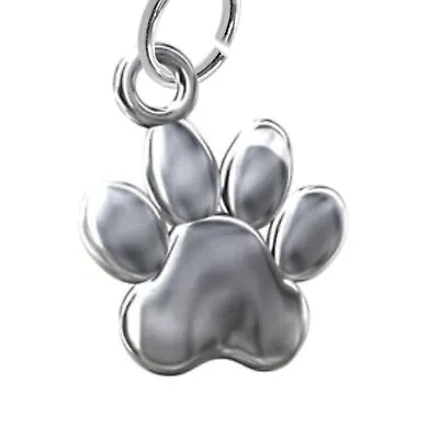 £3.49 • Buy 925 Sterling Silver DOG PAW CHARM 10mm (jewellery, Earrings, Bracelet, Necklace)