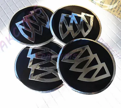 Set Of 4 Black Wheel Center Stickers 56MM For Buick LGT-BK-B-56 New • $44.98