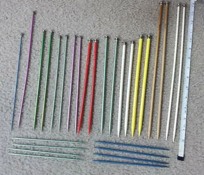 Lot Of 28 Vintage Susan Bates Boye Hero Knitting Needle Crochet Aluminum Mixed • $9.99